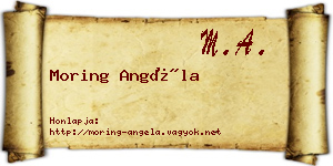 Moring Angéla névjegykártya